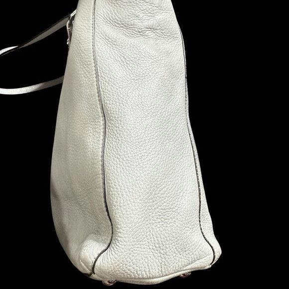 MICHAEL KORS MK Harper Light Doge Gray Grey Purse Bag Tote Shopper Chain Detail - Picture 10 of 12